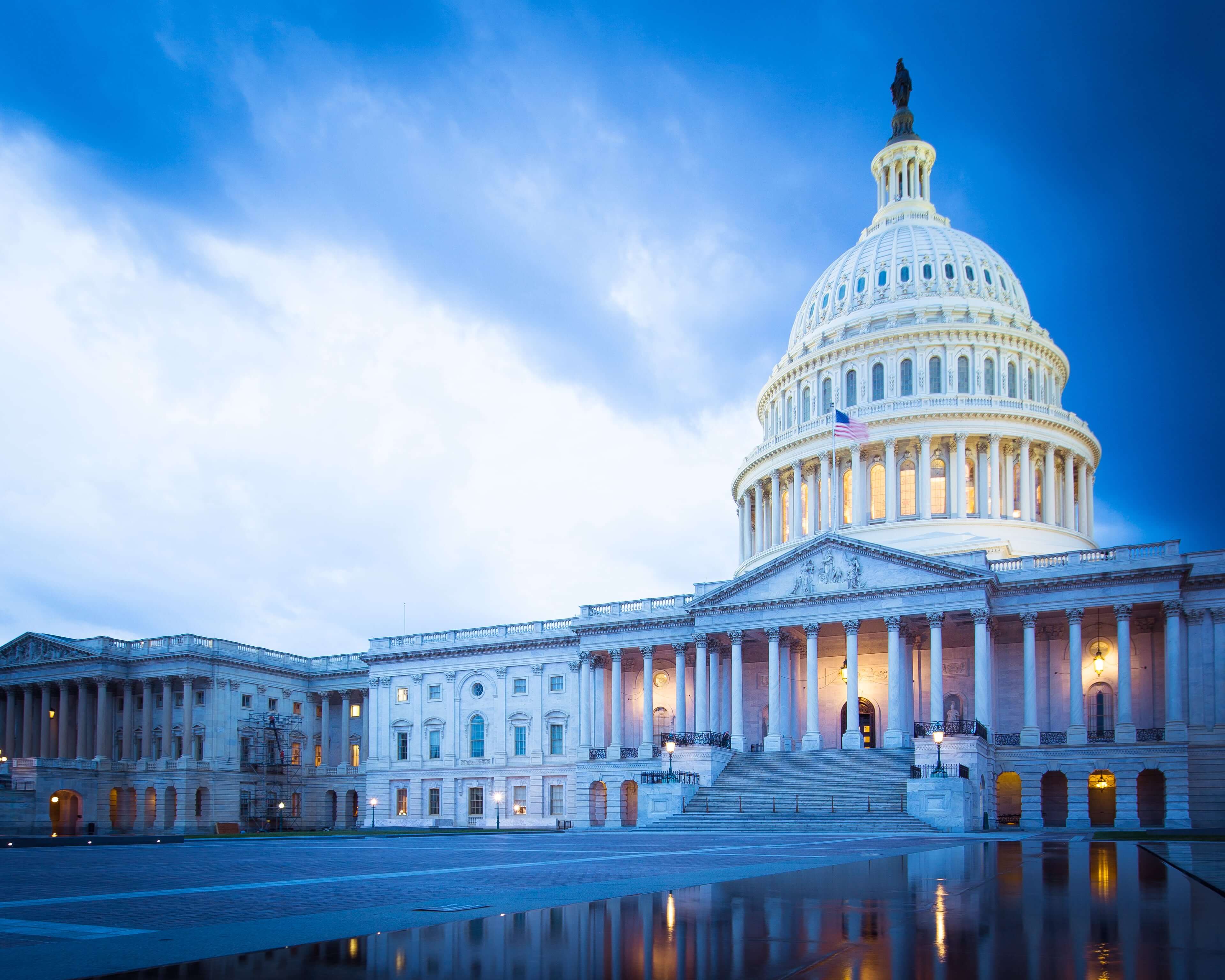 Capitol building, the seat of the legislative branch of the U.S. government