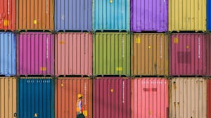 colorful shipping crates