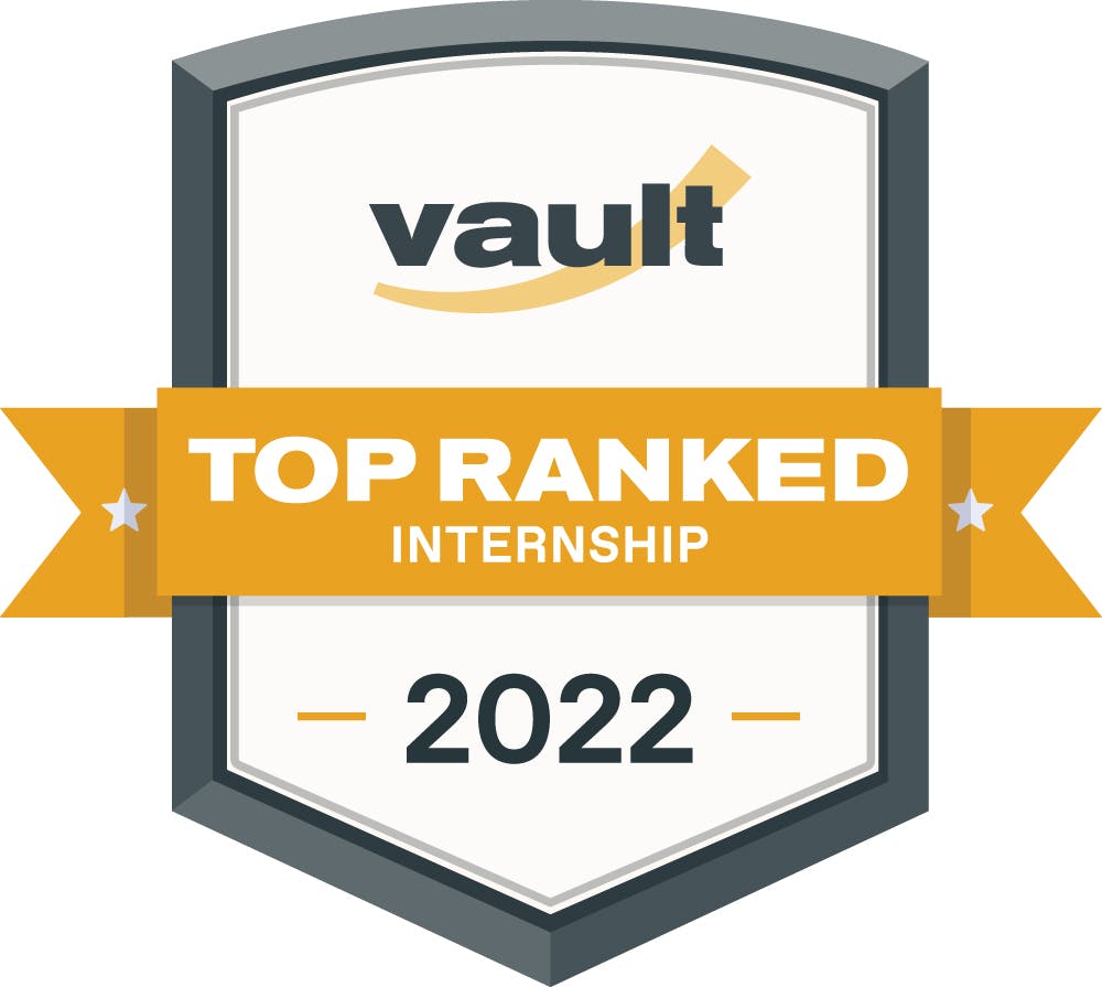 Vault top ranked internship 2022