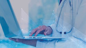 Medical professional accesses precision analytics for healthcare providers