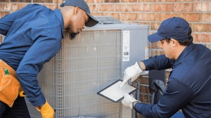 Home and commercial services professionals making HVAC repairs
