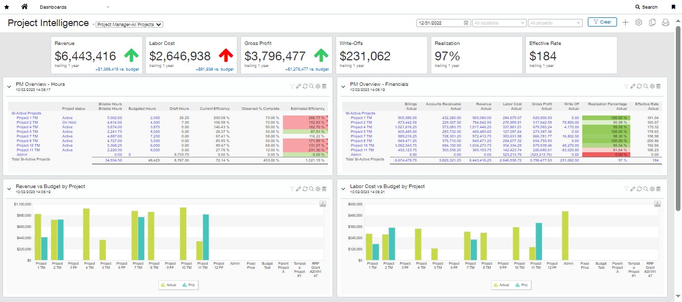 Project Intelligence Project Manager Dashboard - Screenshot 5 