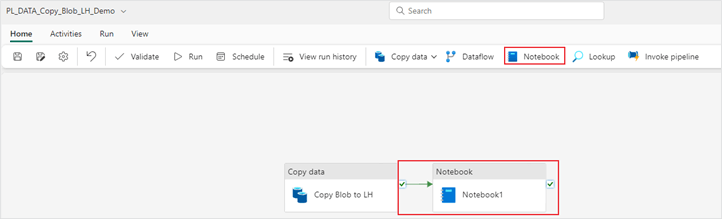 Adding notebook activity to your existing Microsoft Fabric data pipeline