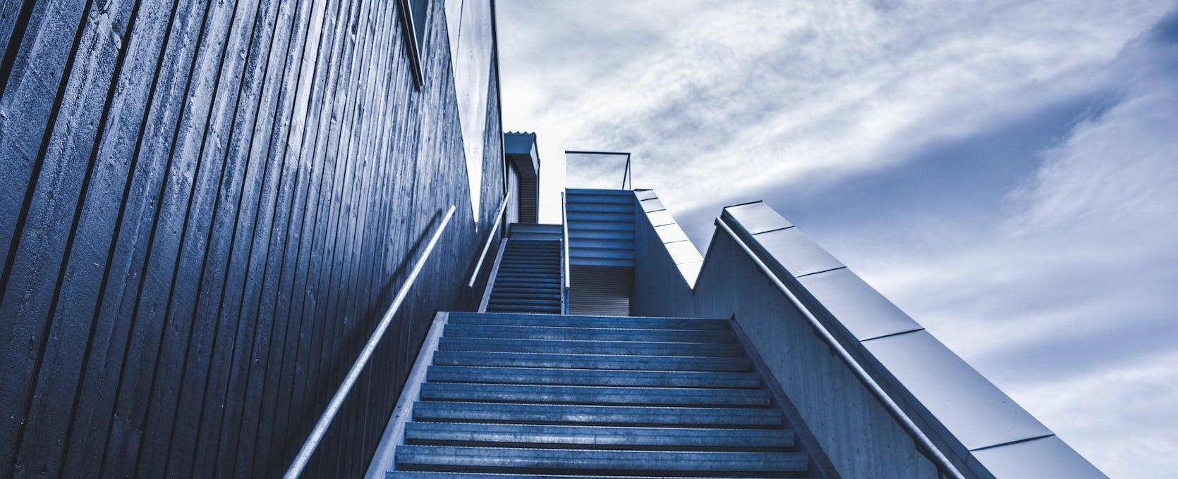 Exterior staircase symbolizing growth and progress