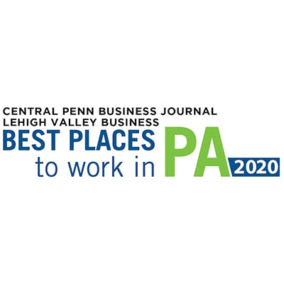 Best Places to work in PA – 2020, Central Penn Business Journal Lehigh Valley Business