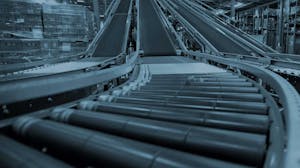 Conveyor belt at a manufacturing plant