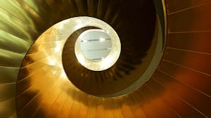 Spiral building staircase