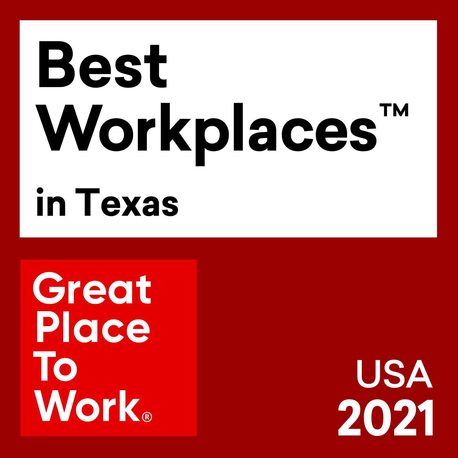 Best Workplaces in Texas 2021