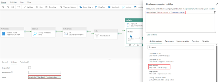 Updating the ForEach activity in your Microsoft data pipeline