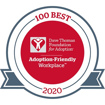 100 Best Adoption-Friendly Workplace – 2020, Dave Thomas Foundation for Adoption