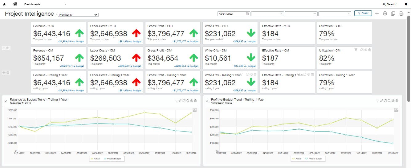 Project Intelligence Profitability Dashboard - Screenshot 6 