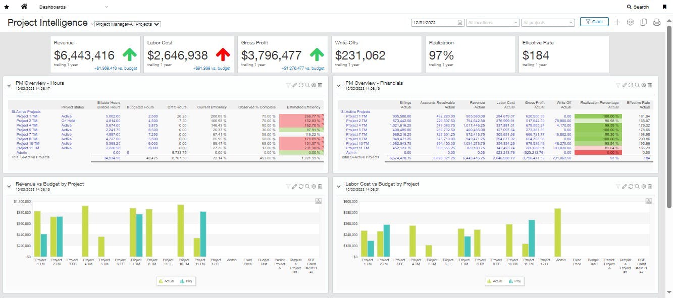 Project Intelligence Project Manager Dashboard - Screenshot 5 