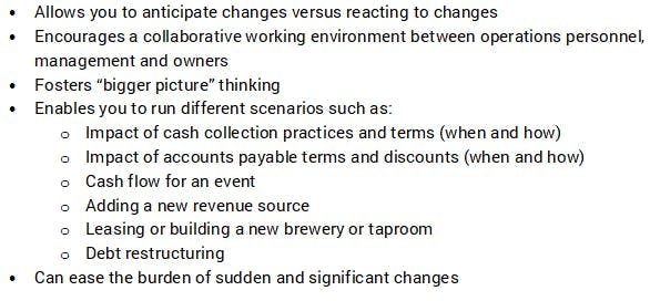 benefits of cash-flow projection