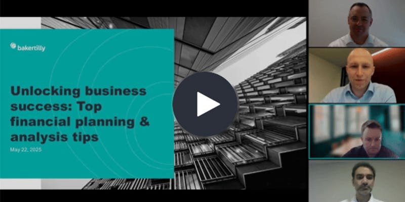 Unlocking business success Top financial planning & analysis tips webinar thumbnail with play button