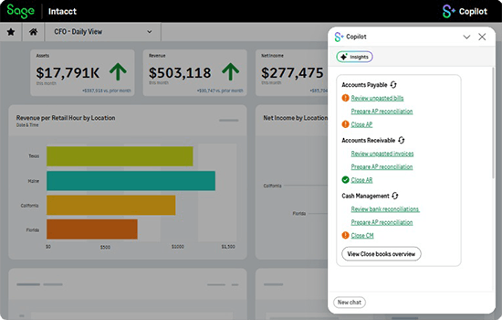 SaaS Sage co-pilot dashboard