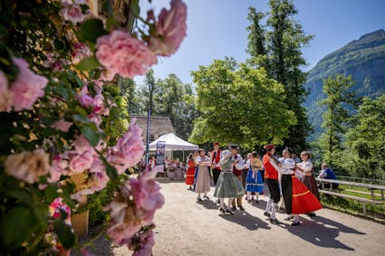 Gelebte Tradition am Trachten- und Volkstanzfest im Freilichtmuseum Ballenberg.