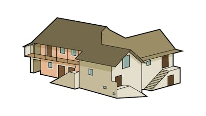Icon Museumsplan Nr. 841 Wohnhäuser aus Cugnasco TI