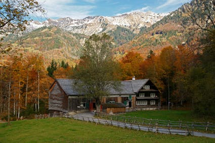 Das Bauernhaus aus Brülisau AI im Freilichtmuseum Ballenberg.