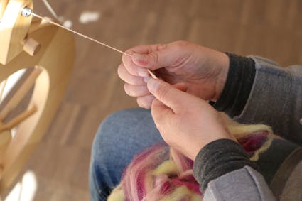 Besuchen Sie den Kurs Spinnen – Schnupperkurs im Kurszentrum Ballenberg.