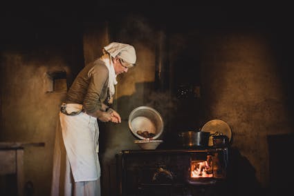 In den historischen Küchen des Freilichtmuseums Ballenbergs wird auch gekocht.