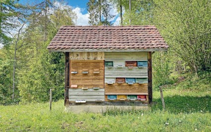 Das Bienenhaus aus Mettmenstetten, ZH im Freilichtmuseum Ballenberg.
