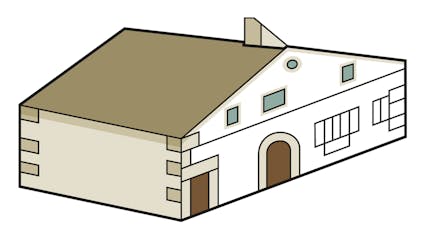 Icon Museumsplan Nr. 111 Bauernhaus aus La Recorne/La Chaux-de-Fonds NE