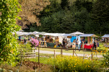 Hausgemachte und handwerkliche Produkte aller Art stehen am Herbstmarkt im Freilichtmuseum Ballenberg zum Verkauf.