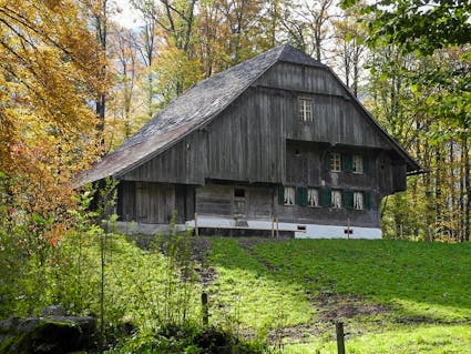 Das Bauernhaus aus Eschholzmatt LU im Freilichtmuseum Ballenberg.
