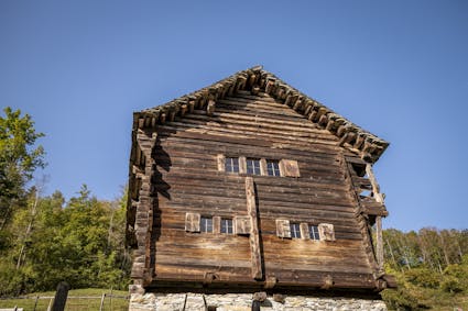 Das Wohnhaus aus Malvaglia TI im Freilichtmuseum Ballenberg.