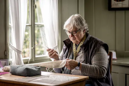 Filochieren, Handwerk im Freilichtmuseum Ballenberg