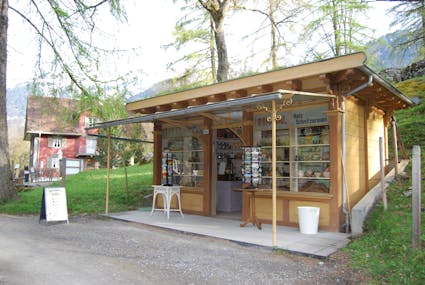 Der Kiosk aus Bönigen BE steht heute im Freilichtmuseum Ballenberg.