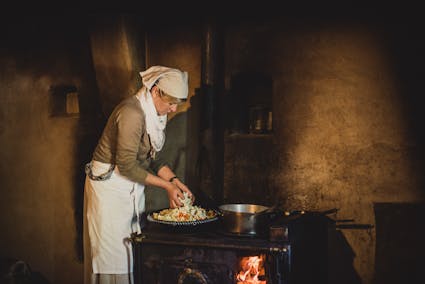 In den historischen Küchen des Freilichtmuseums Ballenbergs wird auch gekocht.