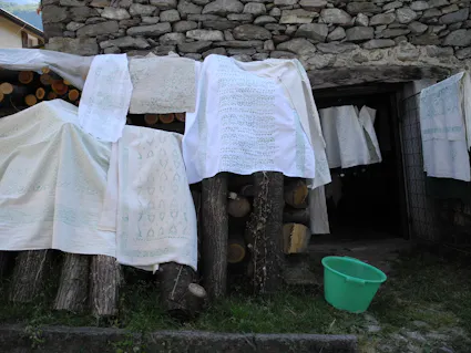 Besuchen Sie den Kurs Drucken – Tessiner Blaudruck im Kurszentrum Ballenberg.