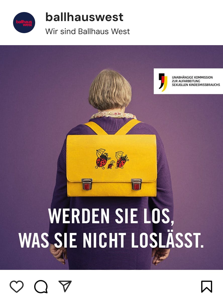 Instagram-Post Kampagne UKASK "Werden Sie los, was Sie nicht loslässt"
