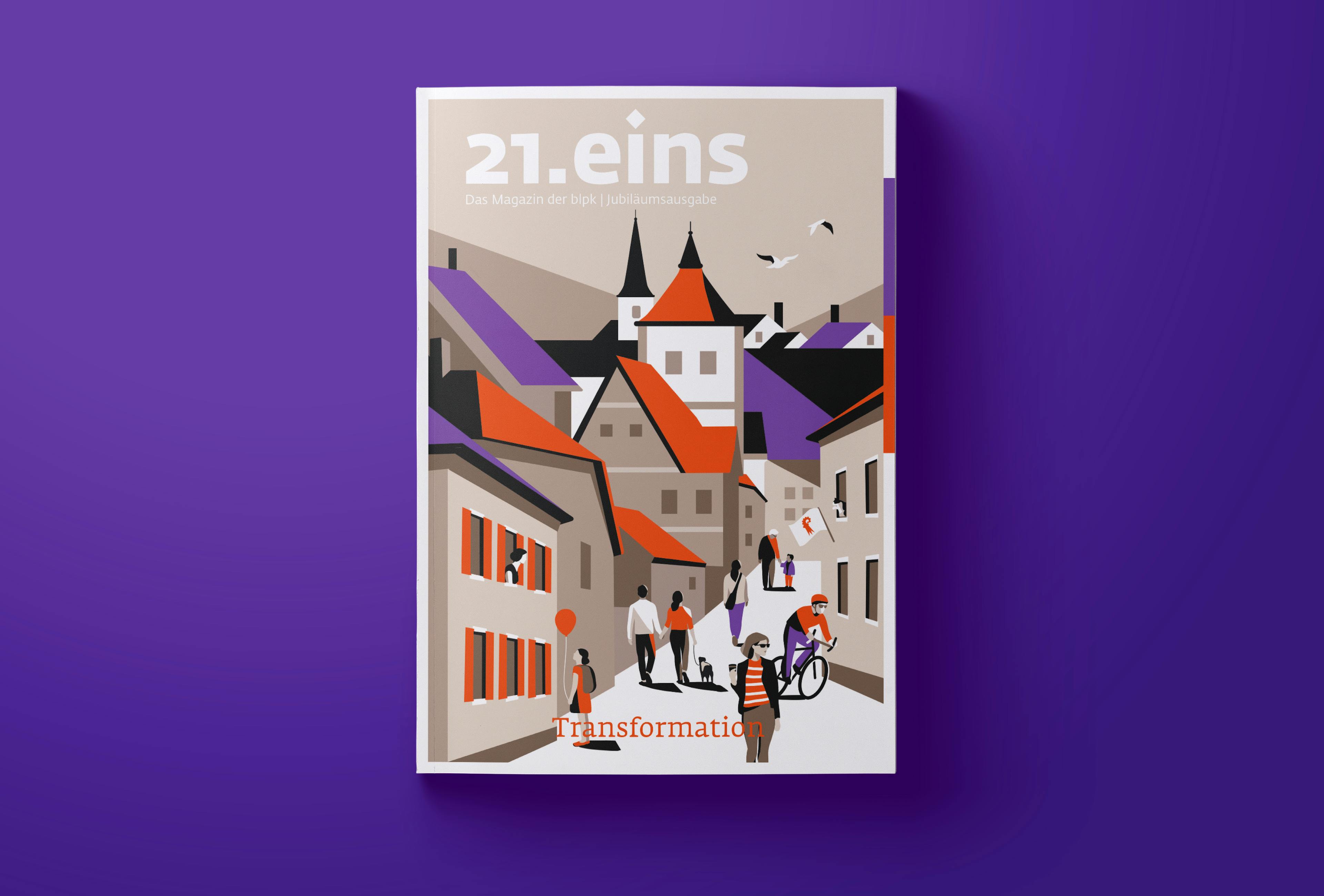 Verschiedene Seiten des Magazins der blpk in der Jubiläumsausgabe.