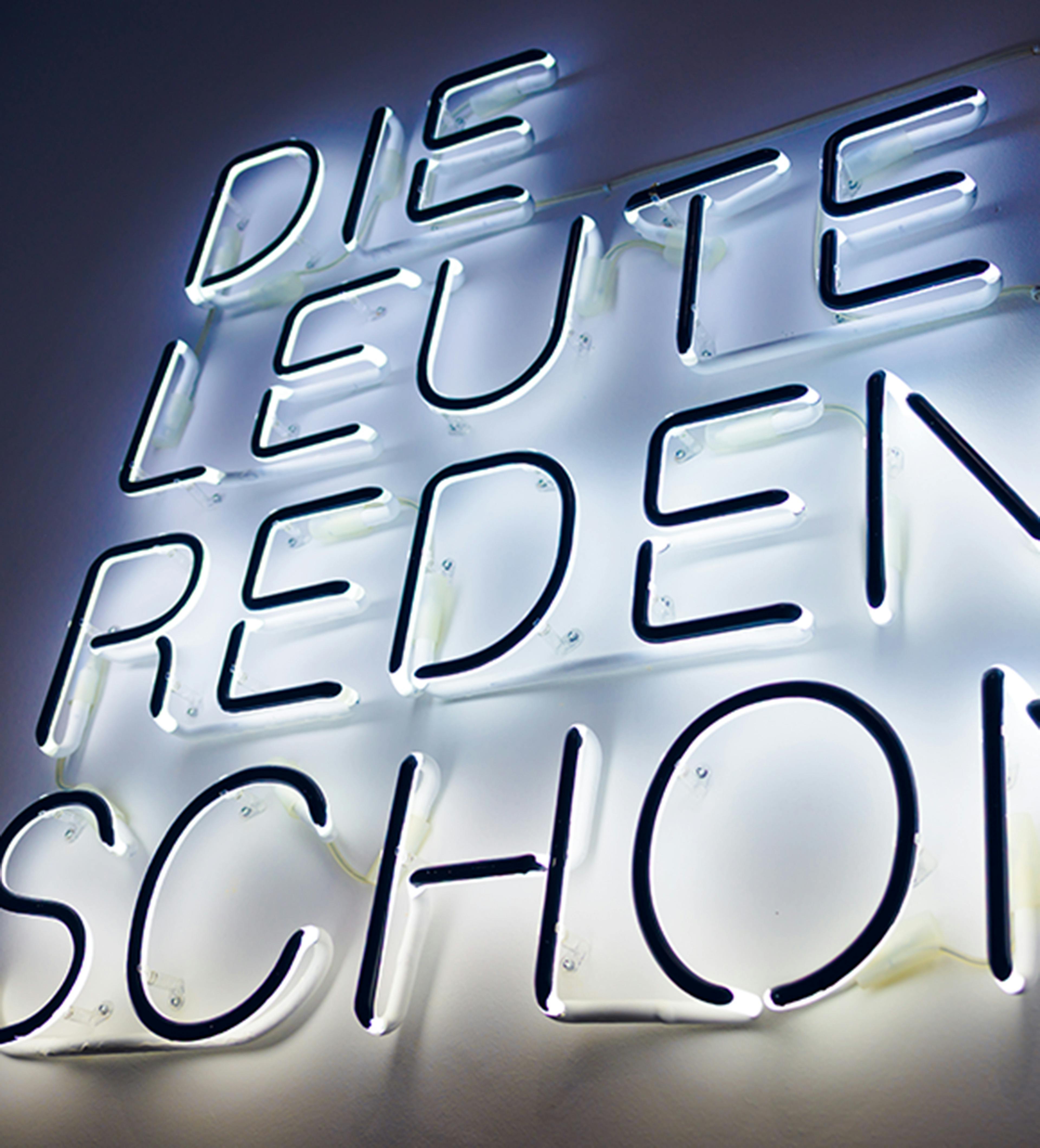 Neon-Logo "Die Leute reden schon".
