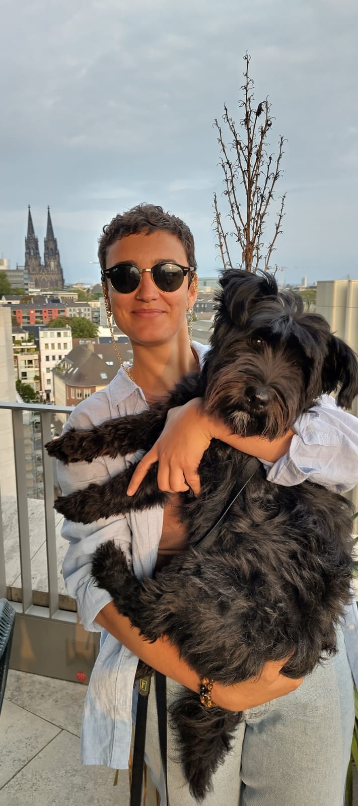 owner and dog together