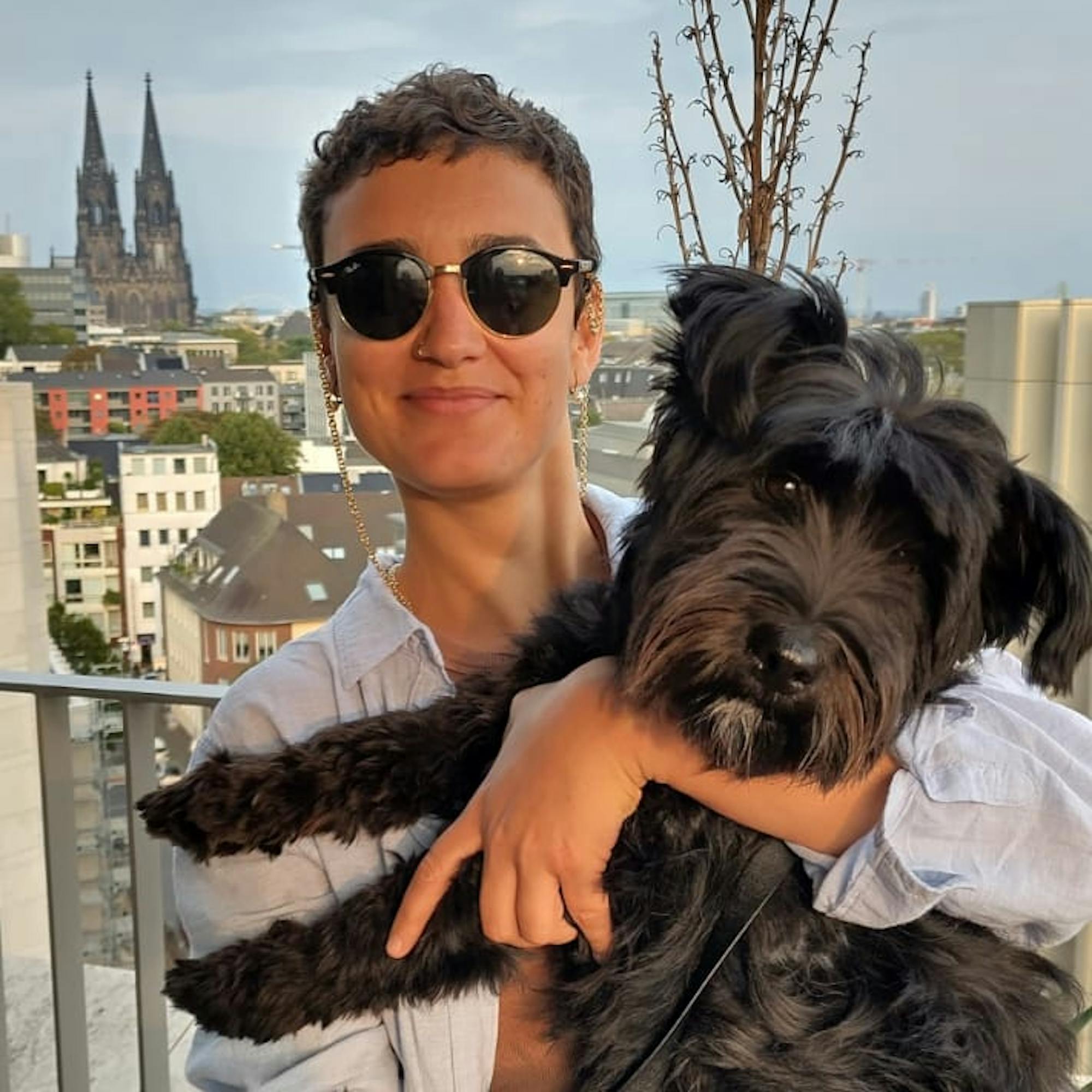 owner and dog together