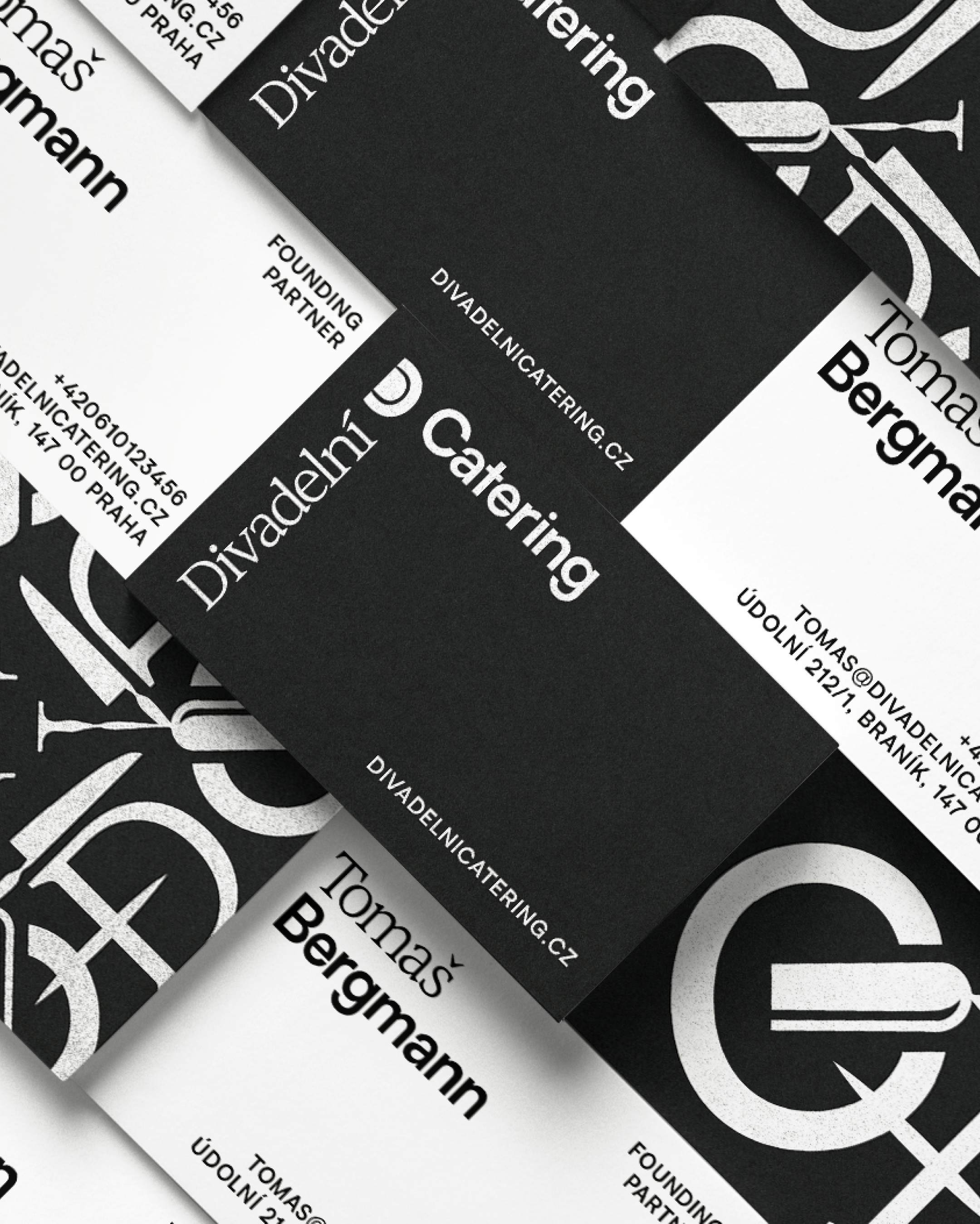 business cards black and white