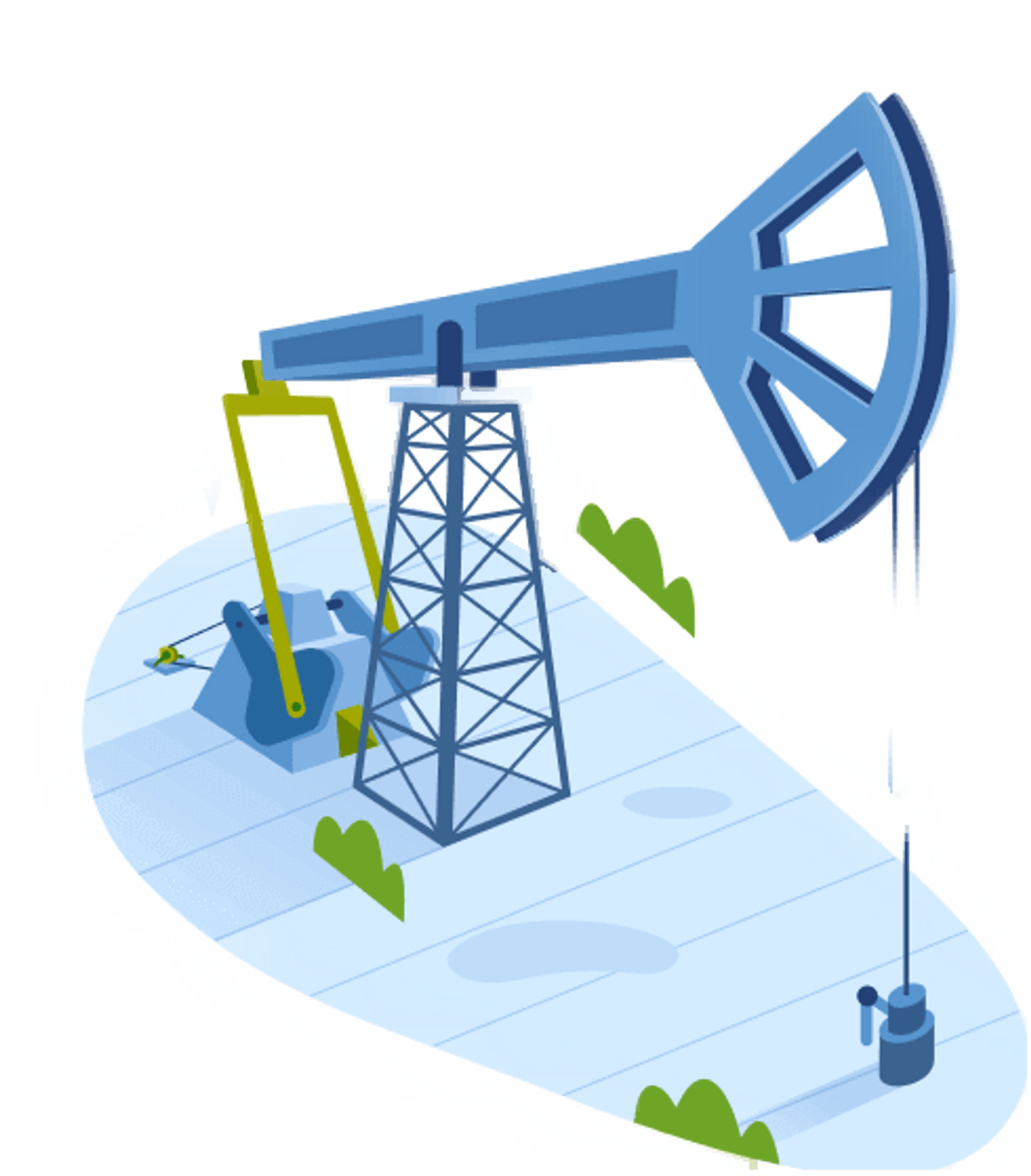 Graphic of oil drill