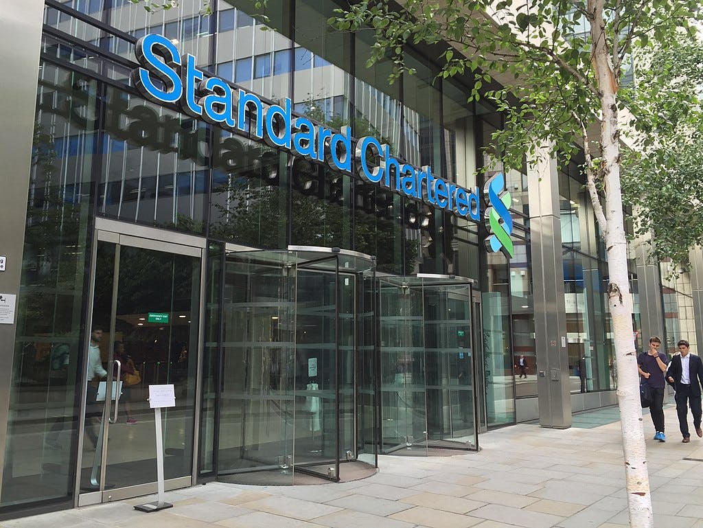 Standard Chartered bank exterior in London