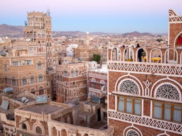 A sweeping view of a city