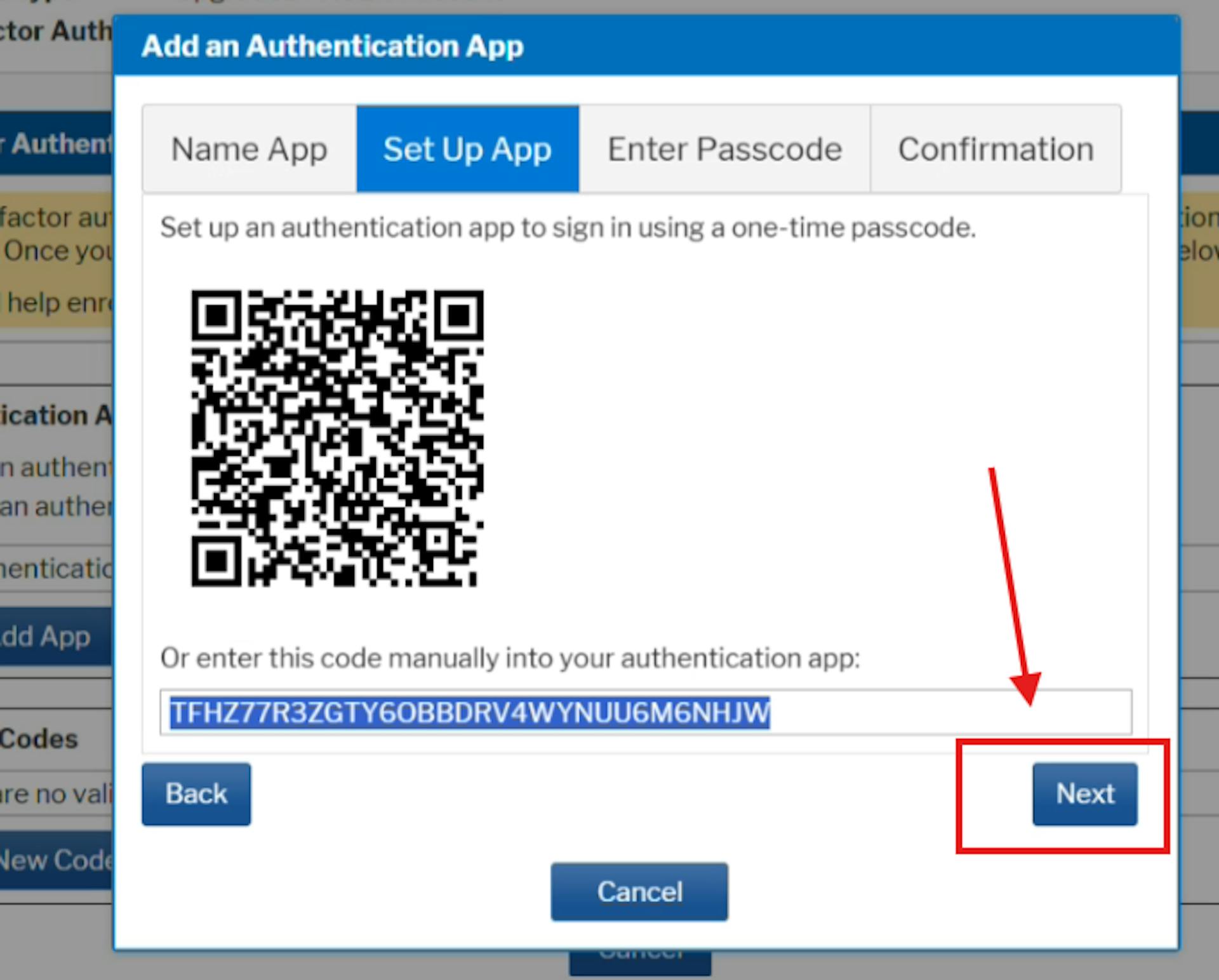 PACER MFA confirmation