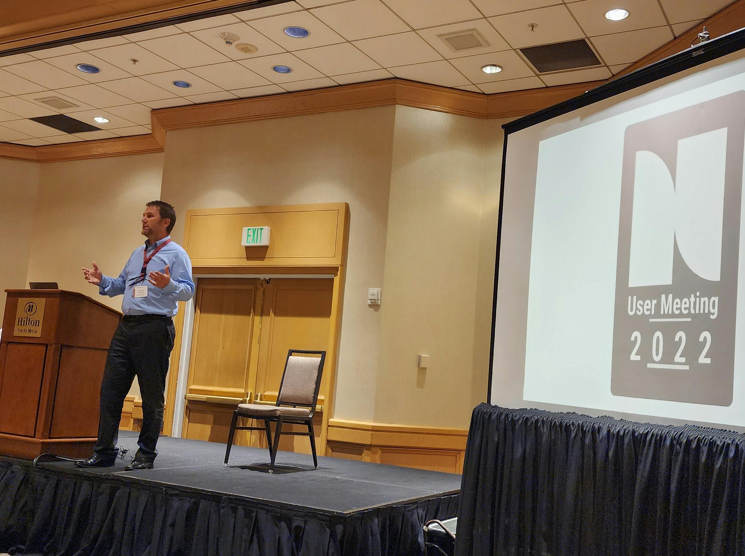 Lance Wickham presenting at the NLS conference