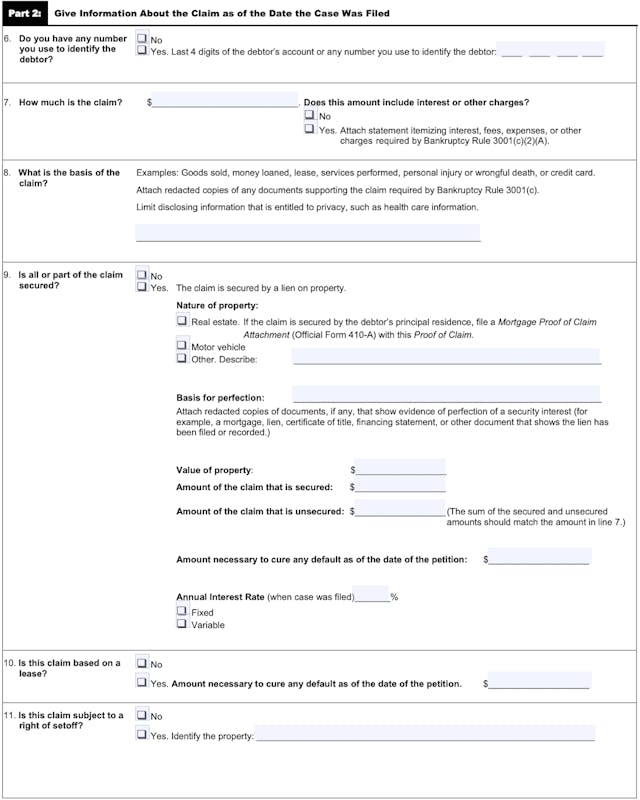 BankruptcyWatch | The Bankruptcy Proof of Claim (with Pictures)