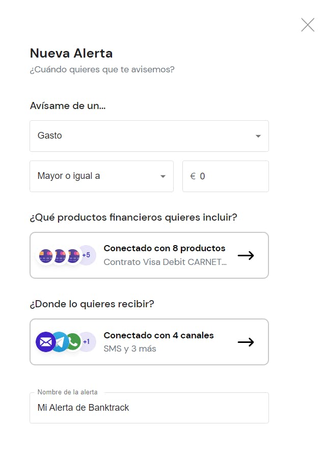 alertas personalizadas