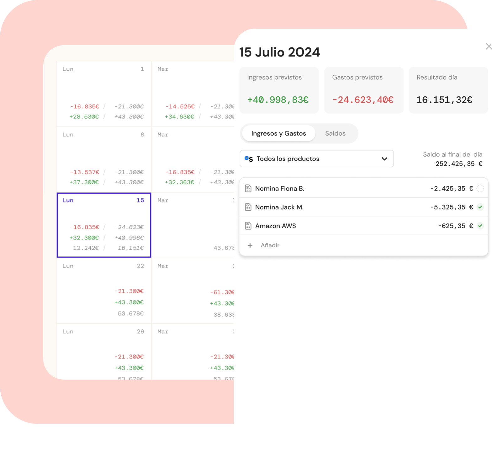 Complete control of future balances