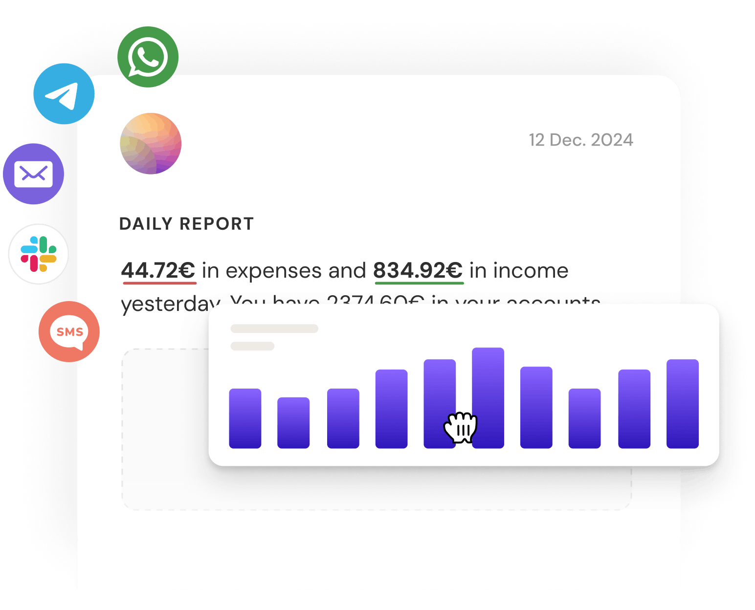 daily report interface Banktrack