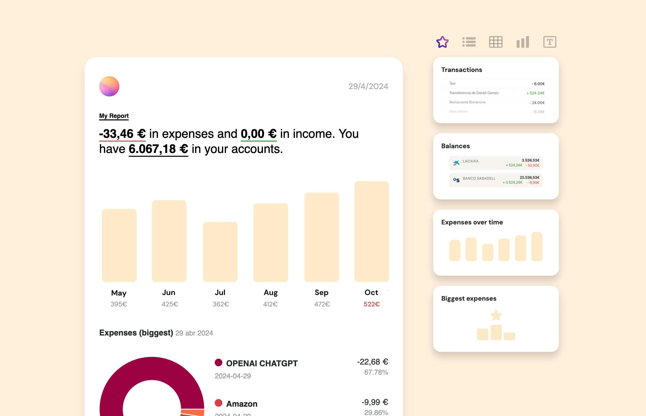 expenses dashboard
