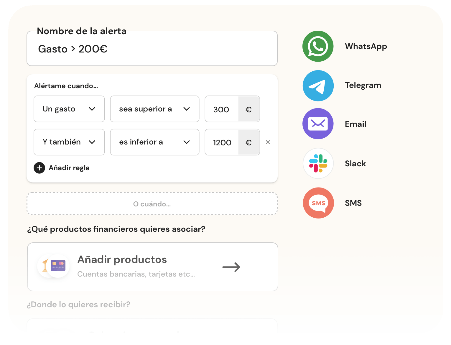 customizable spending limits